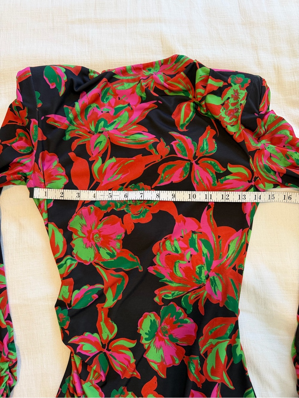 Zara Floral Print Long Sleeve Mini Dress Size XS - Picture 7 of 9